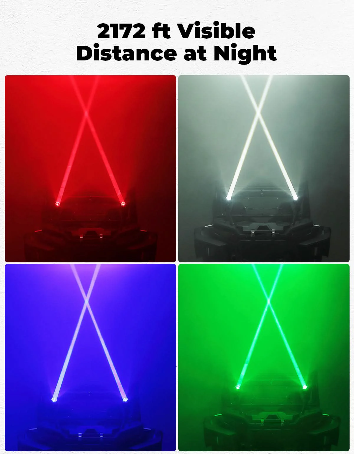 70mm Whipless LED Whip Lights w/ 1.5''-2'' Roll Bar Mounts for Can-Am Polaris CFMOTO - Image 4