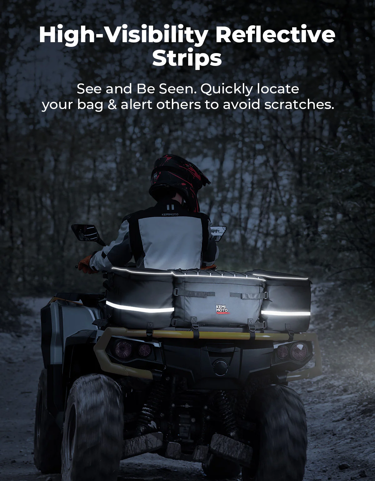 71L ATV Rear Seat Storage Bag with Cooler & Removable Cushion for Polaris, Can-Am - Image 5
