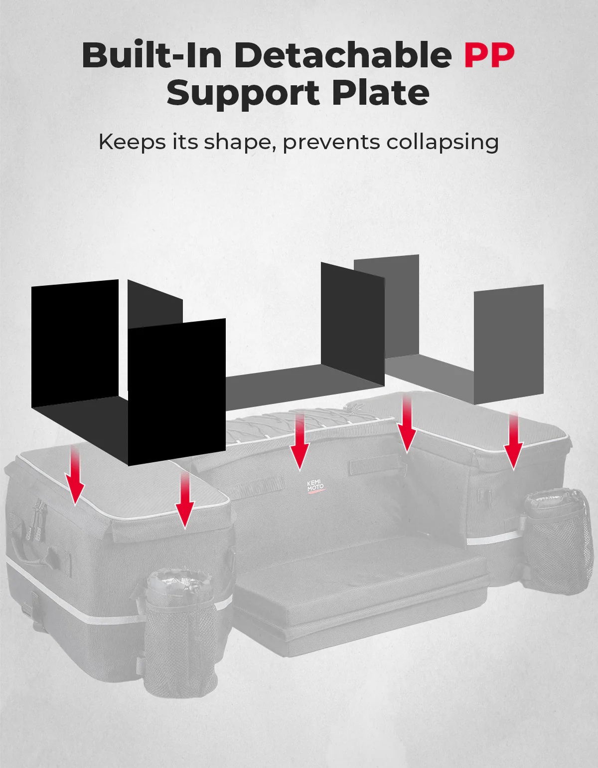 71L ATV Rear Seat Storage Bag with Cooler & Removable Cushion for Polaris, Can-Am - Image 6