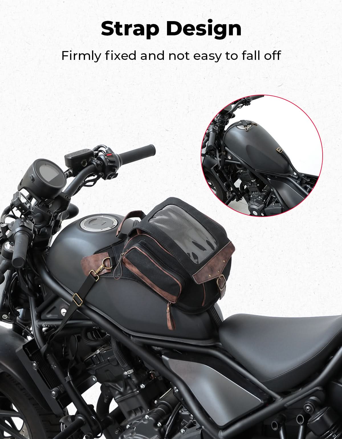 8.5L Expandable Tank Bag For Motorcycle Riding - Image 4