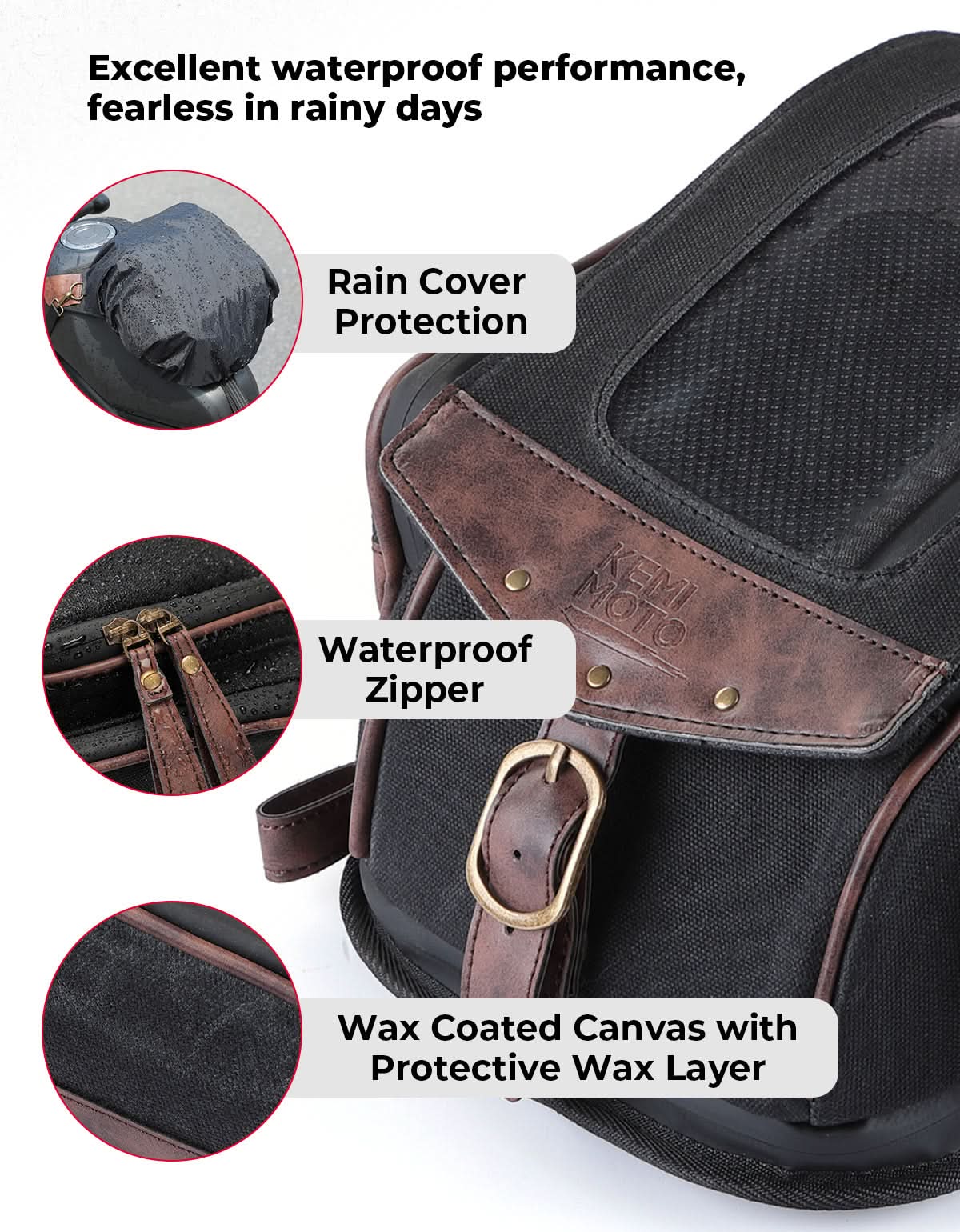 8.5L Expandable Tank Bag For Motorcycle Riding - Image 5