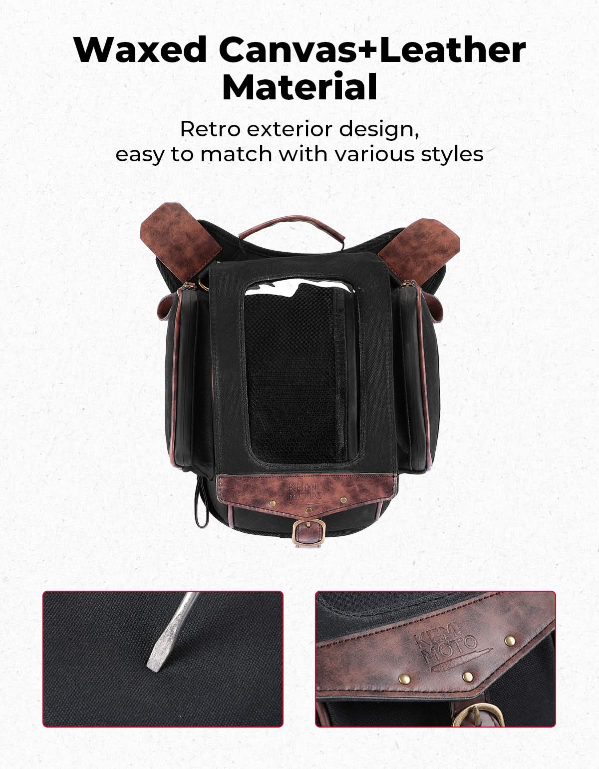 8.5L Expandable Tank Bag For Motorcycle Riding - Image 6
