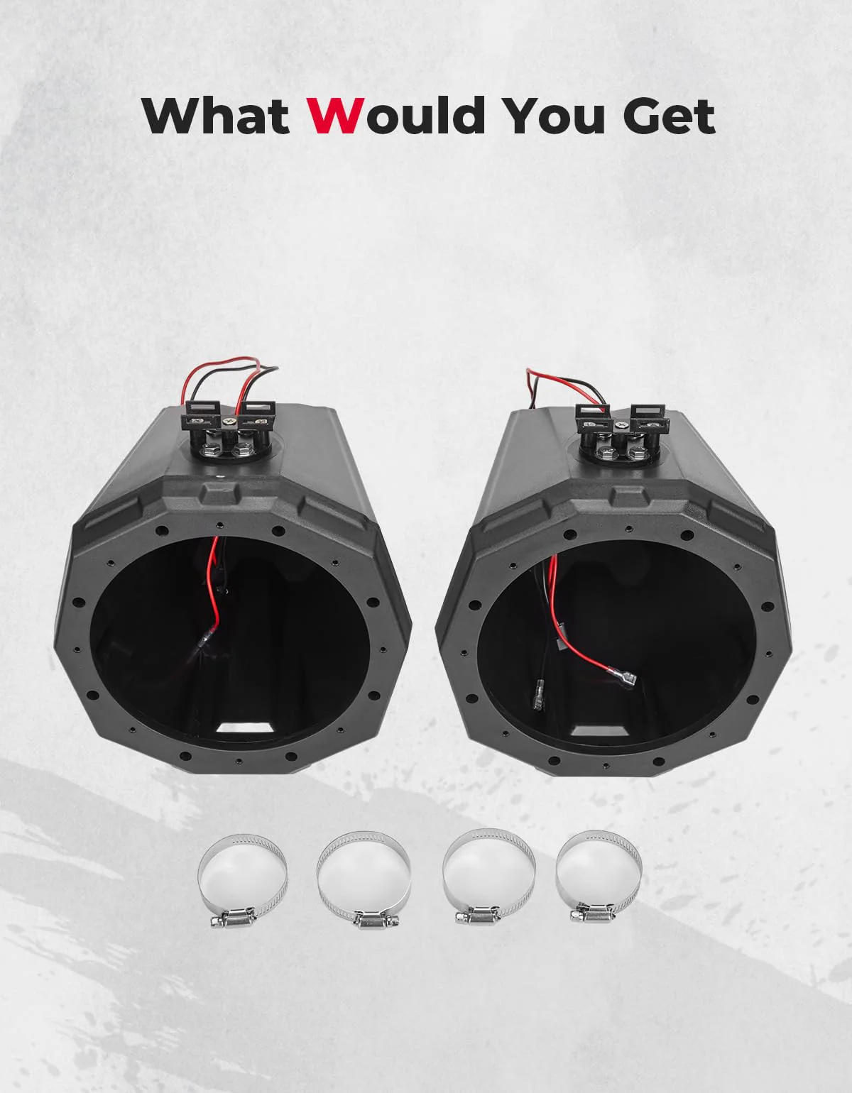 8-Inch Speaker Pod Enclosure for All 1.5" to 2" Roll Bar - Image 7