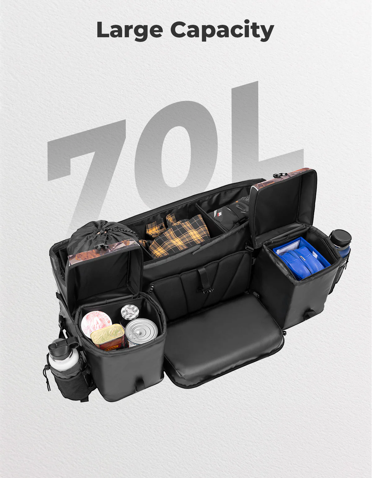 83L ATV Cargo Bag w/ cooler bag for Polaris Can-Am Kawasaki Arctic Cat CFMOTO - Image 2