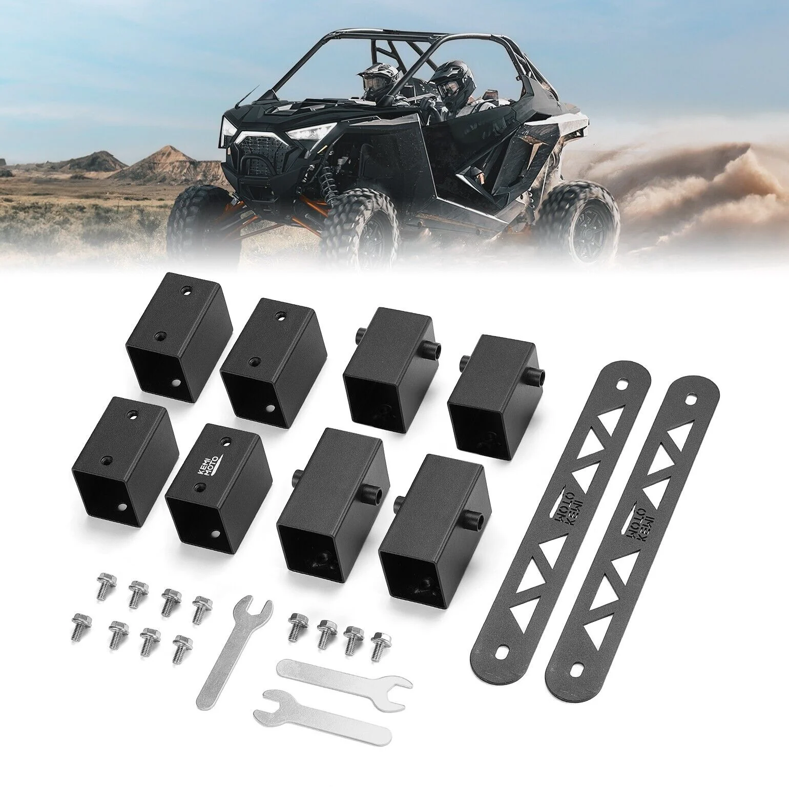 8PCS Seat Risers Spacers 2'' Lift Kit for Polaris RZR PRO XP 2-Seat