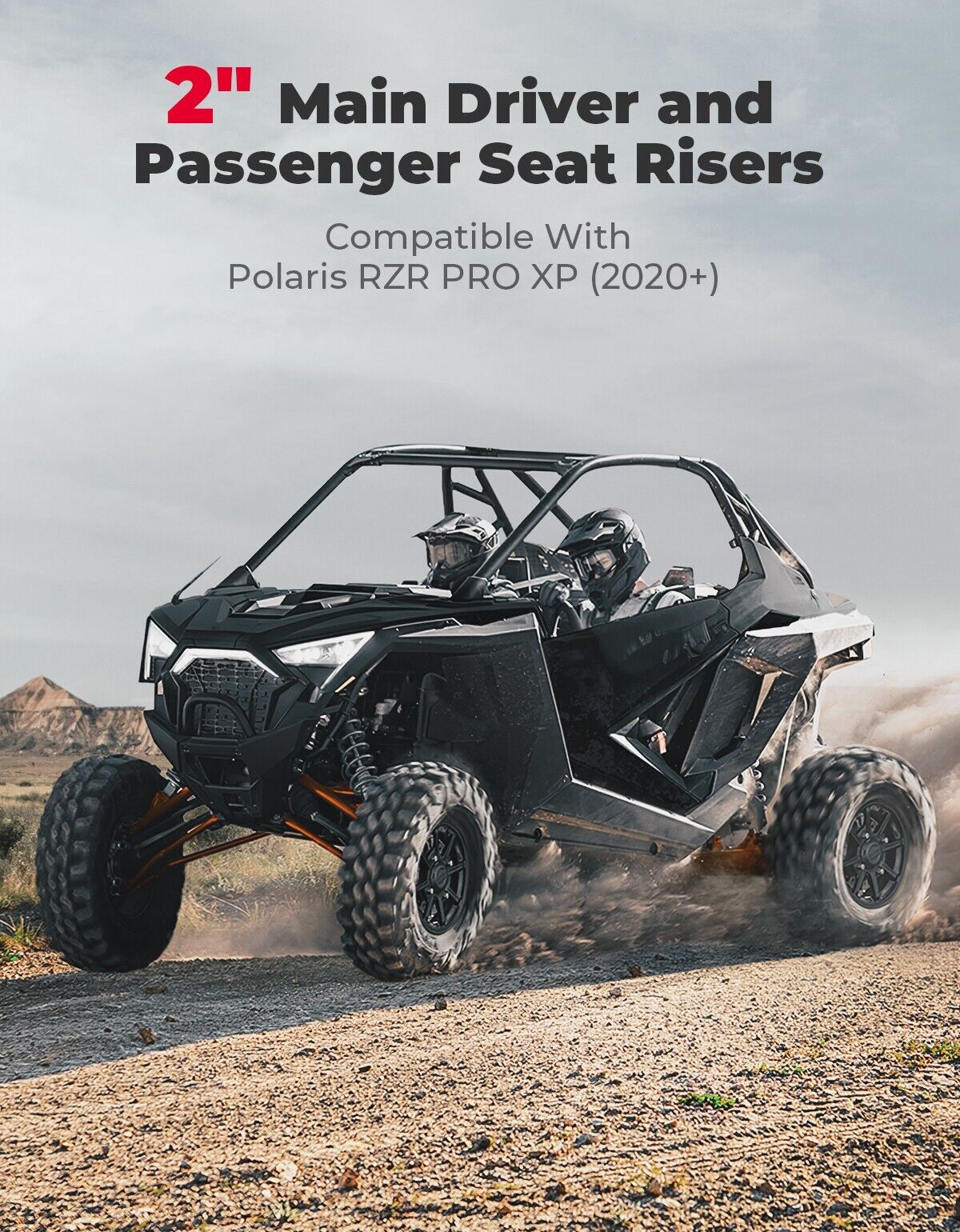 8PCS Seat Risers Spacers 2'' Lift Kit for Polaris RZR PRO XP 2-Seat - Image 4