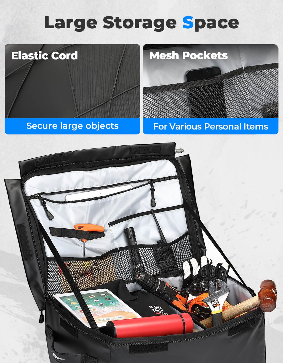 900D Water-Resistant ATV Storage Bag for Polaris Sportsman Arctic Cat Kawasaki - Image 2