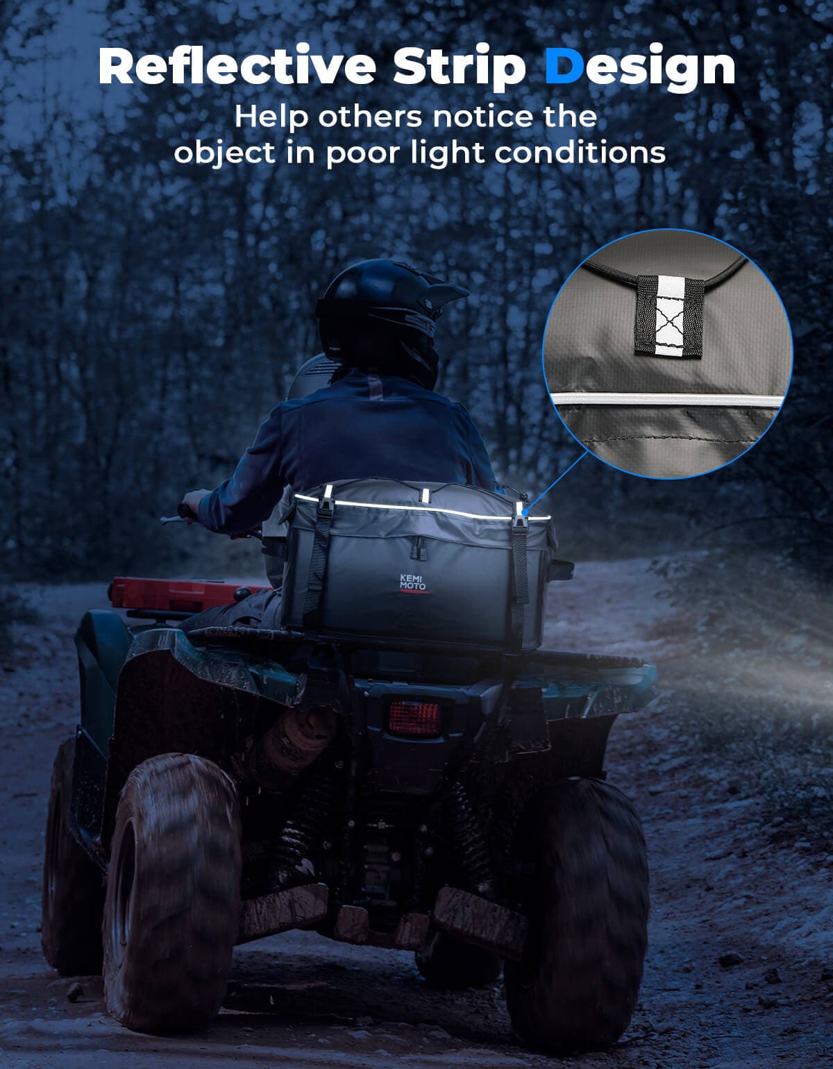 900D Water-Resistant ATV Storage Bag for Polaris Sportsman Arctic Cat Kawasaki - Image 4