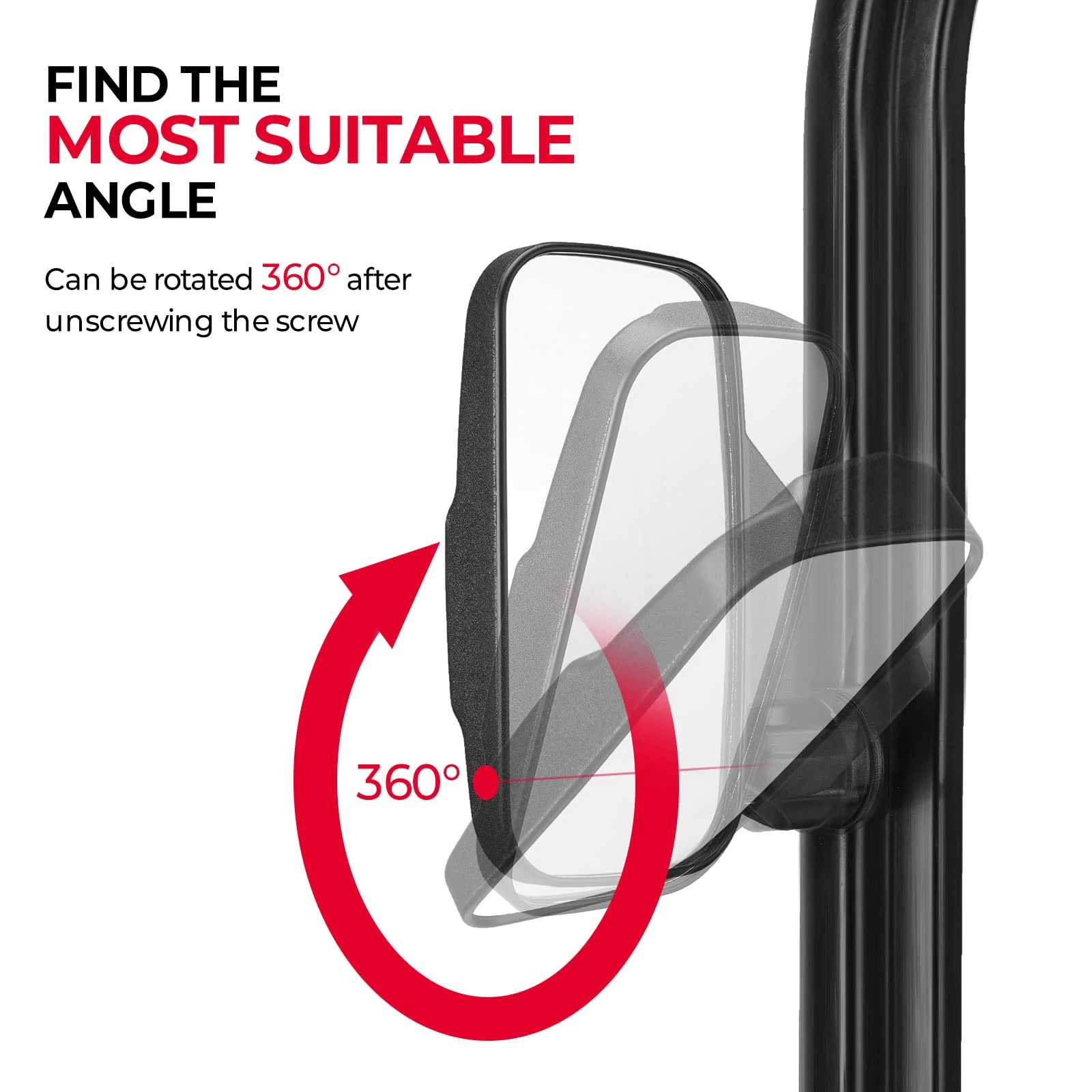 Adjustable Side Mirrors with Bypass for Ranger/ General/ Defender/ Maverick Trail - Image 2