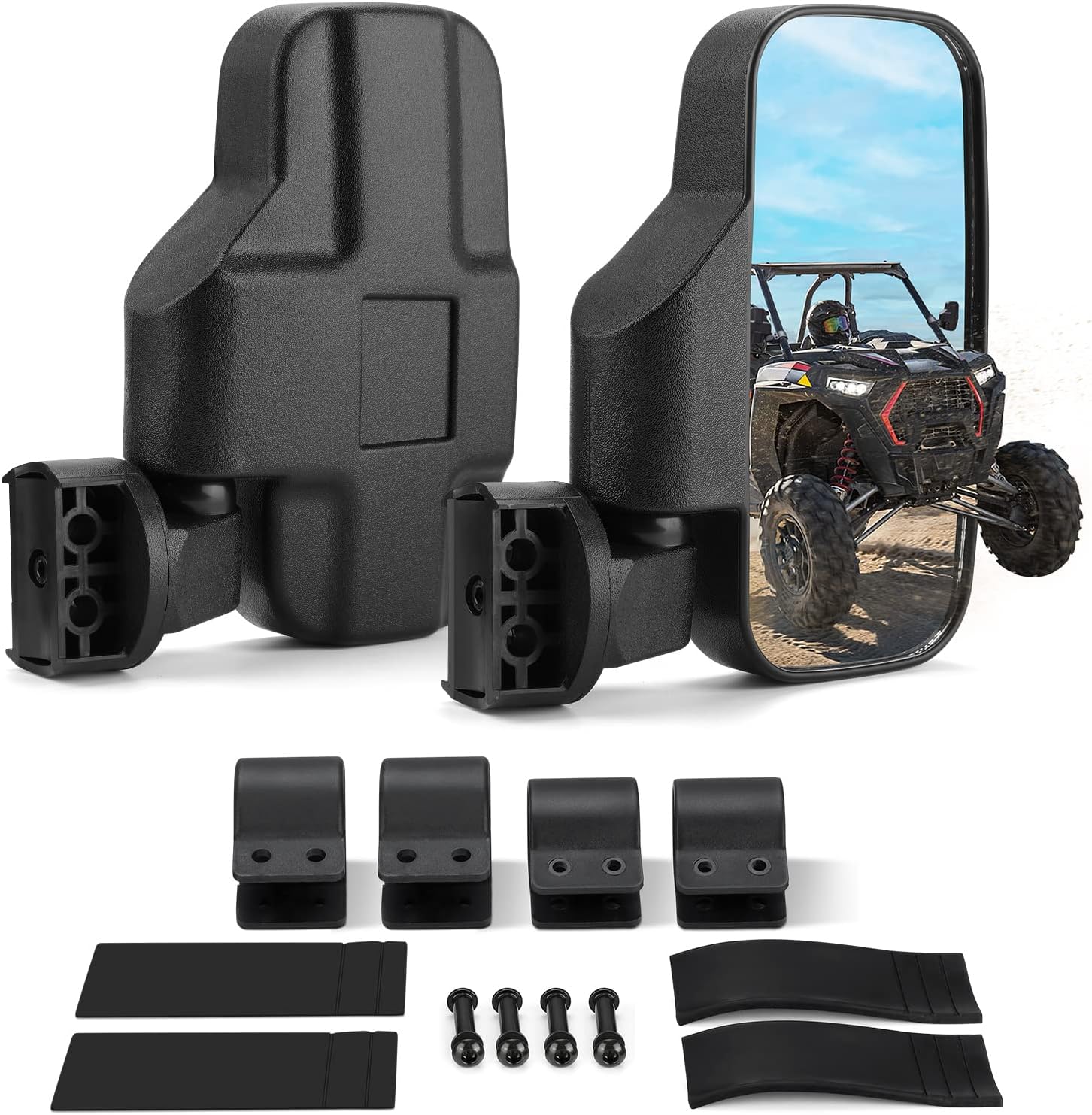360 Degree Adjustable Side Mirrors for Can Am Maverick X3/ RZR w/ 1.75" -2" Roll Bar(1 pair) - Image 9