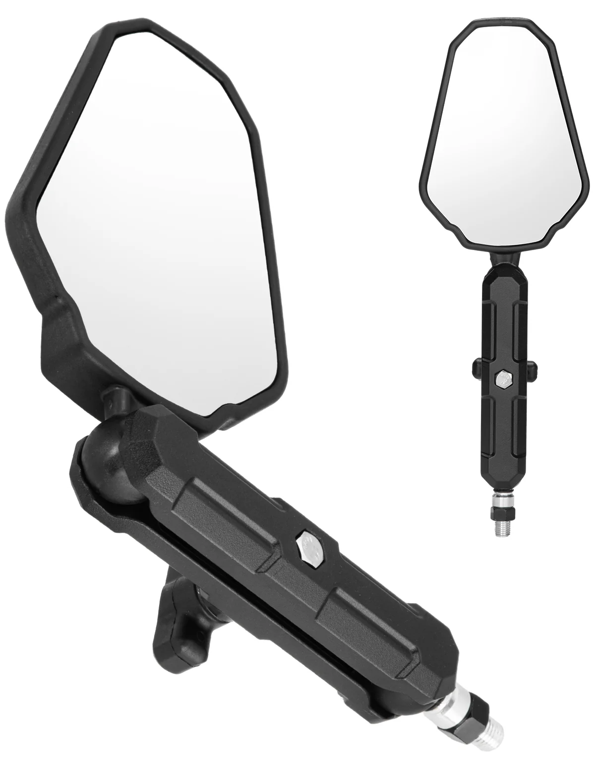 Adventure Motorcycle Mirrors M8 M10 Bolt Handlebar Mount - Image 7