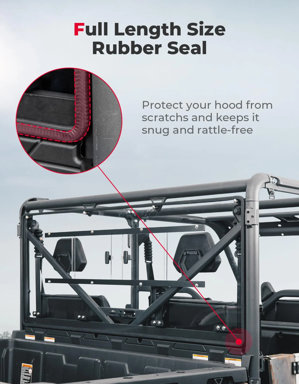 Rear Sliding Vented Windshield for CFMOTO UForce 1000 / 1000XL - Image 5