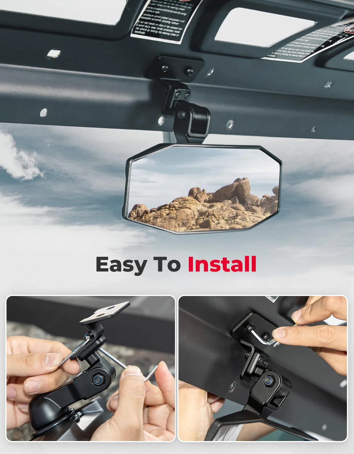Airflow Sliding Vented Rear Windshield & Rear Mirros for CFMOTO UFORCE 1000 - Image 10