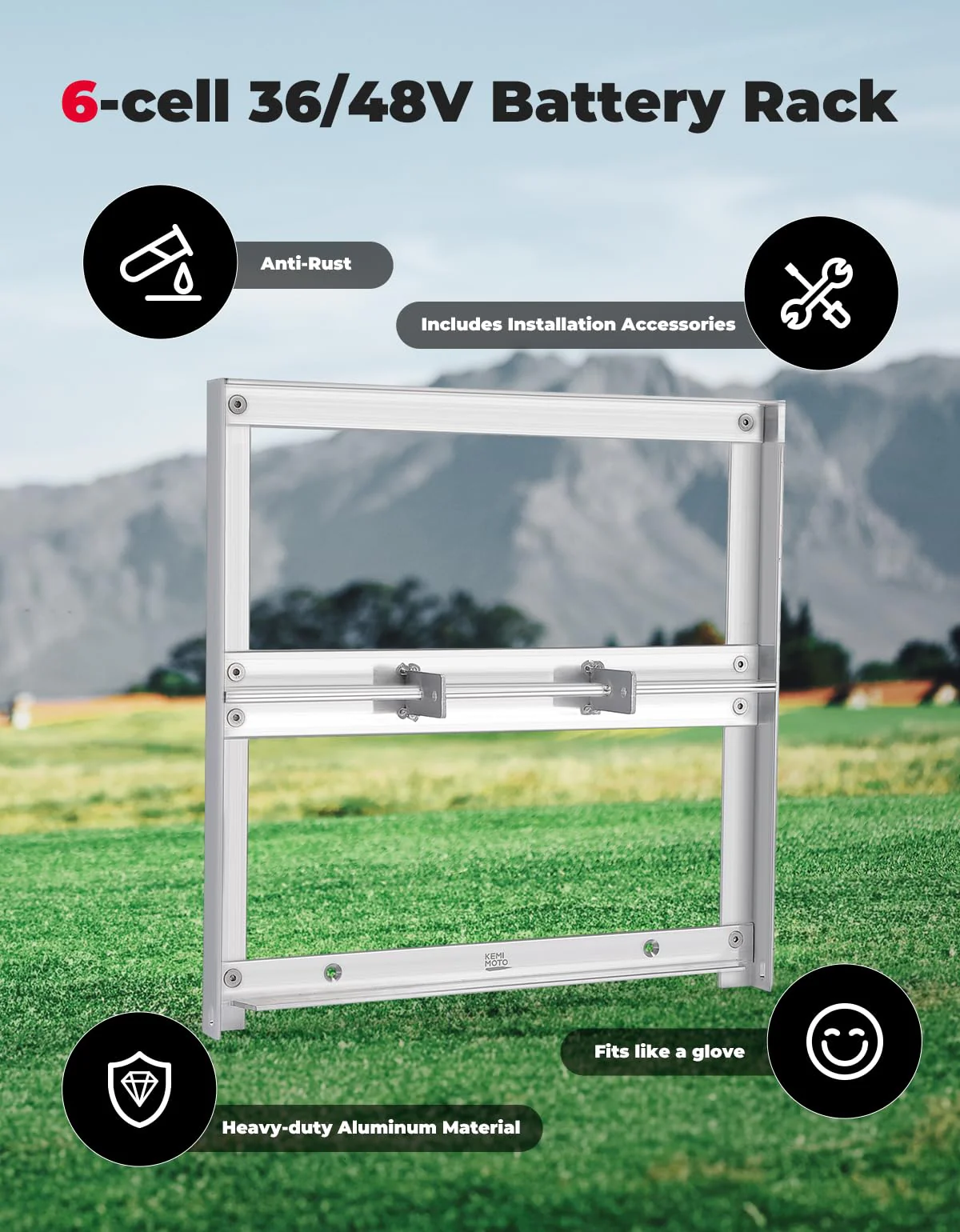 Aluminum Battery Tray for EZGO TXT/Medalist Golf Cart - Image 2