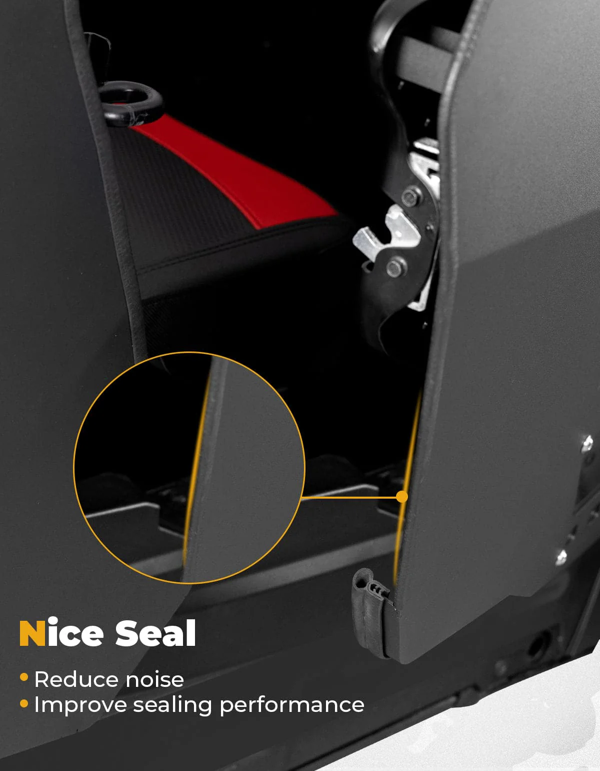 Aluminum Half Door with PC Window for Polaris RZR XP 4 1000 2024-2026 4PCS - Image 3