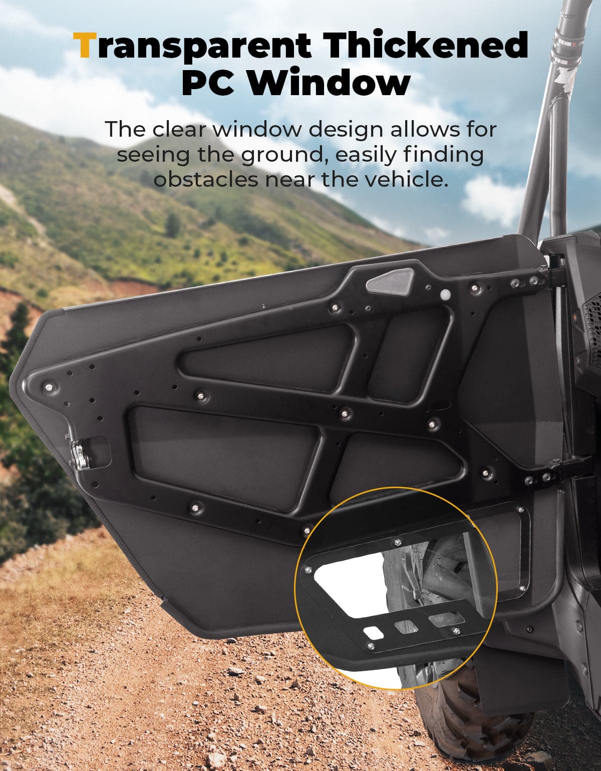 Aluminum Half Door with PC Window for Polaris RZR XP 4 1000 2024-2026 4PCS - Image 6