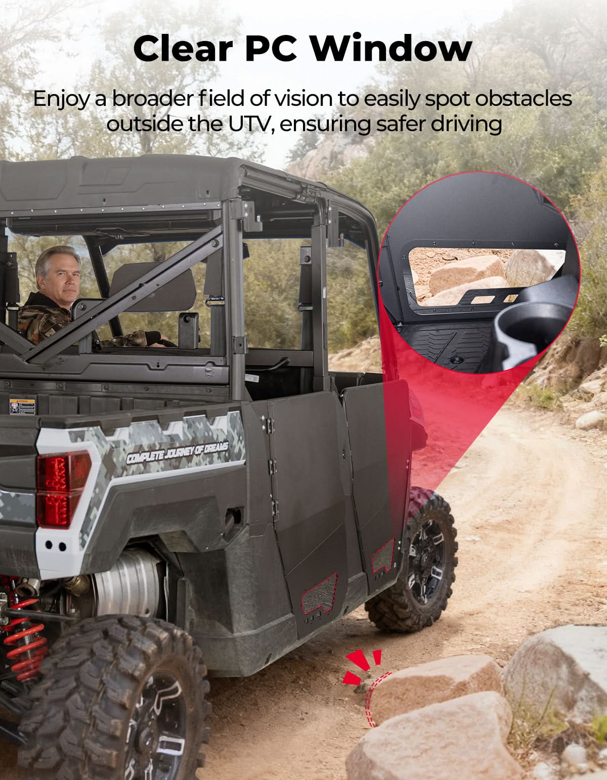 Aluminum Half Doors for Polaris Ranger Crew XP 1000 (2019-2026) - Image 4