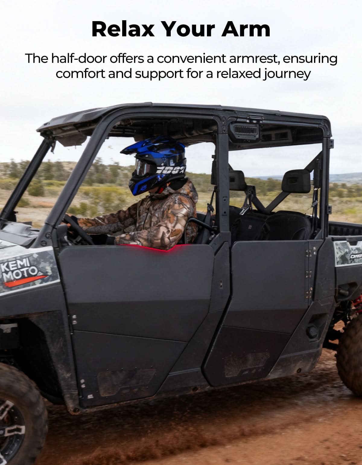 Aluminum Half Doors for Polaris Ranger Crew XP 1000 (2019-2026) - Image 6