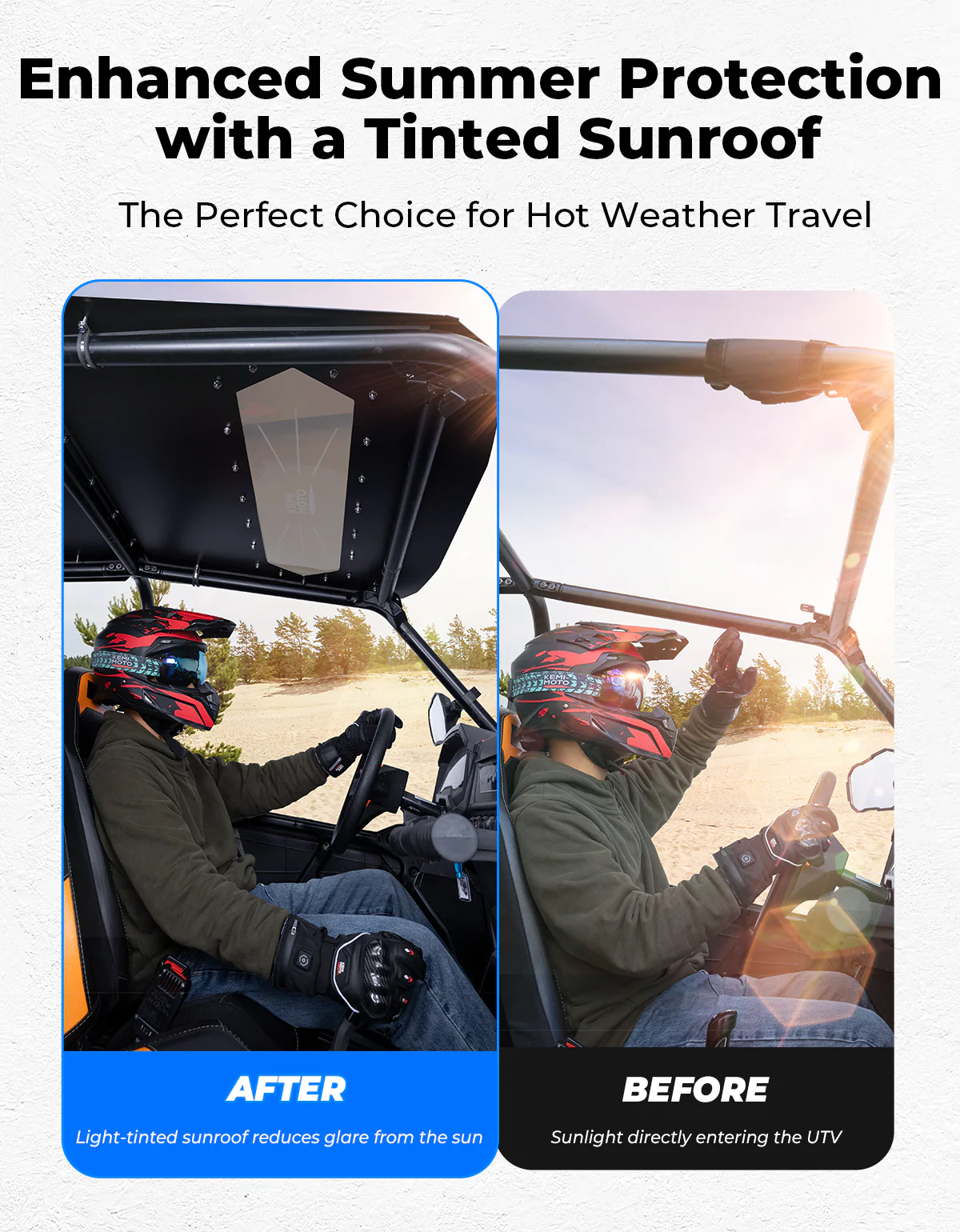 Aluminum Roof with Tinted Sunroof for RZR XP 4 1000 (2014-2023) - Image 2