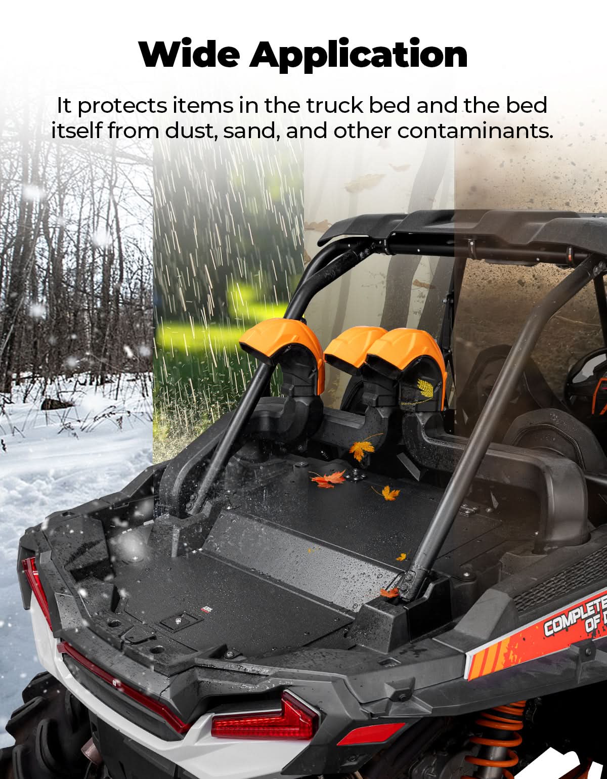 Aluminum UTV Trunk Bed Enclosure for Polaris RZR XP 1000 2014-2023 - Image 4