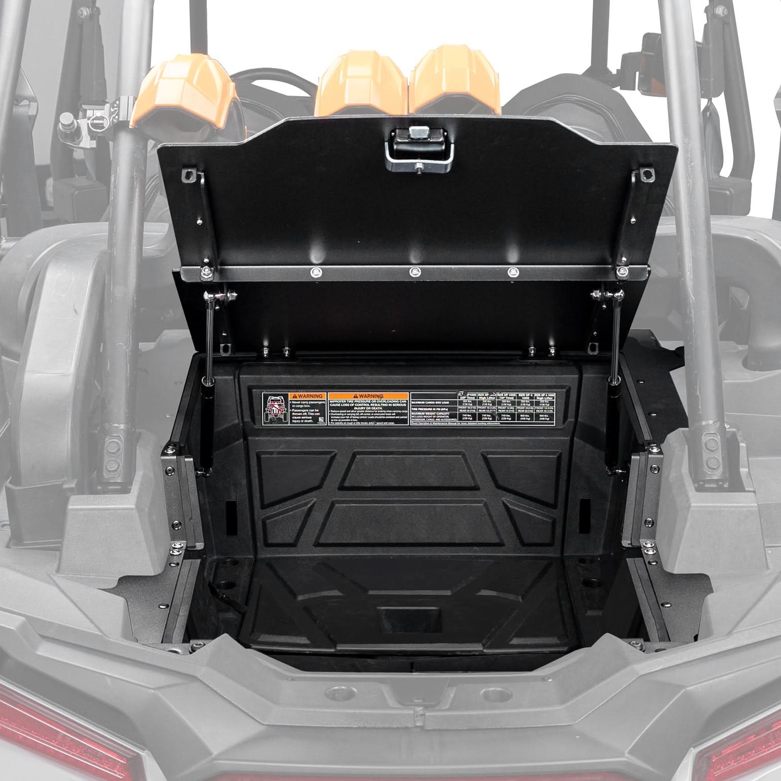 Aluminum UTV Trunk Bed Enclosure for Polaris RZR XP 1000 2014-2023 - Image 8