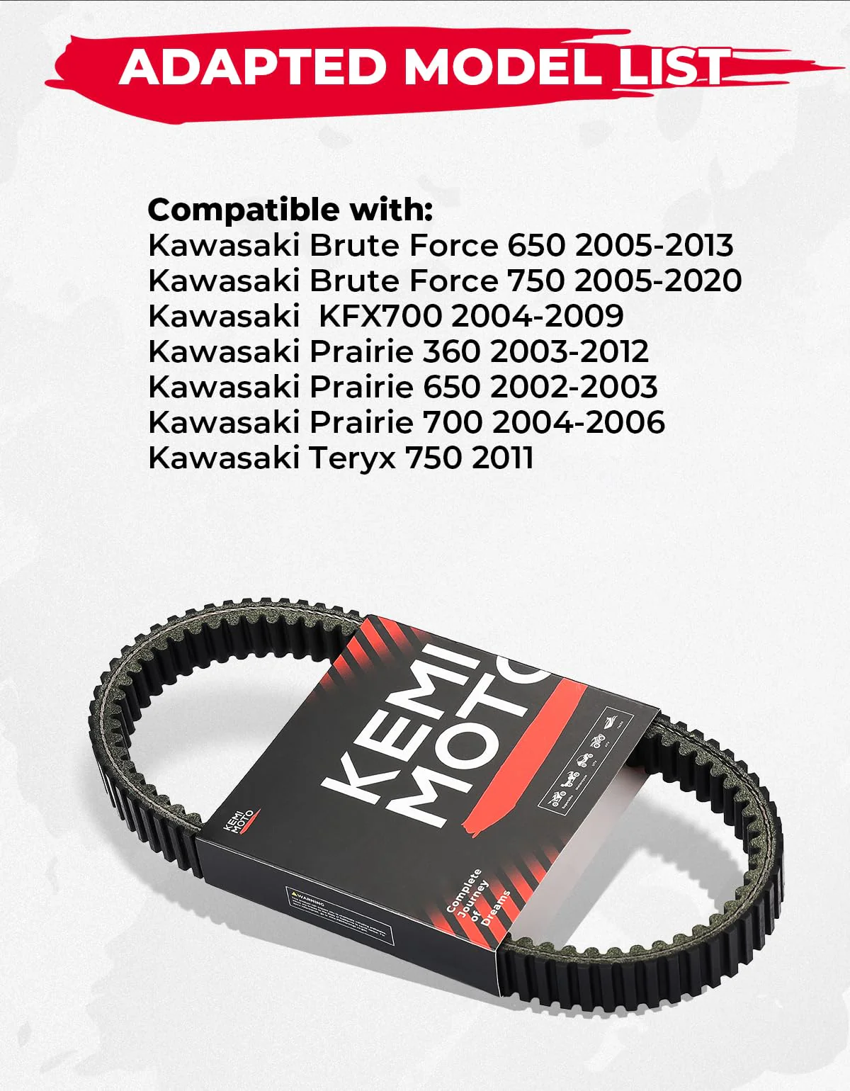 ATV Drive Belt Kawasaki Brute Force / KFX / Prairie / Teryx 750 - Image 8