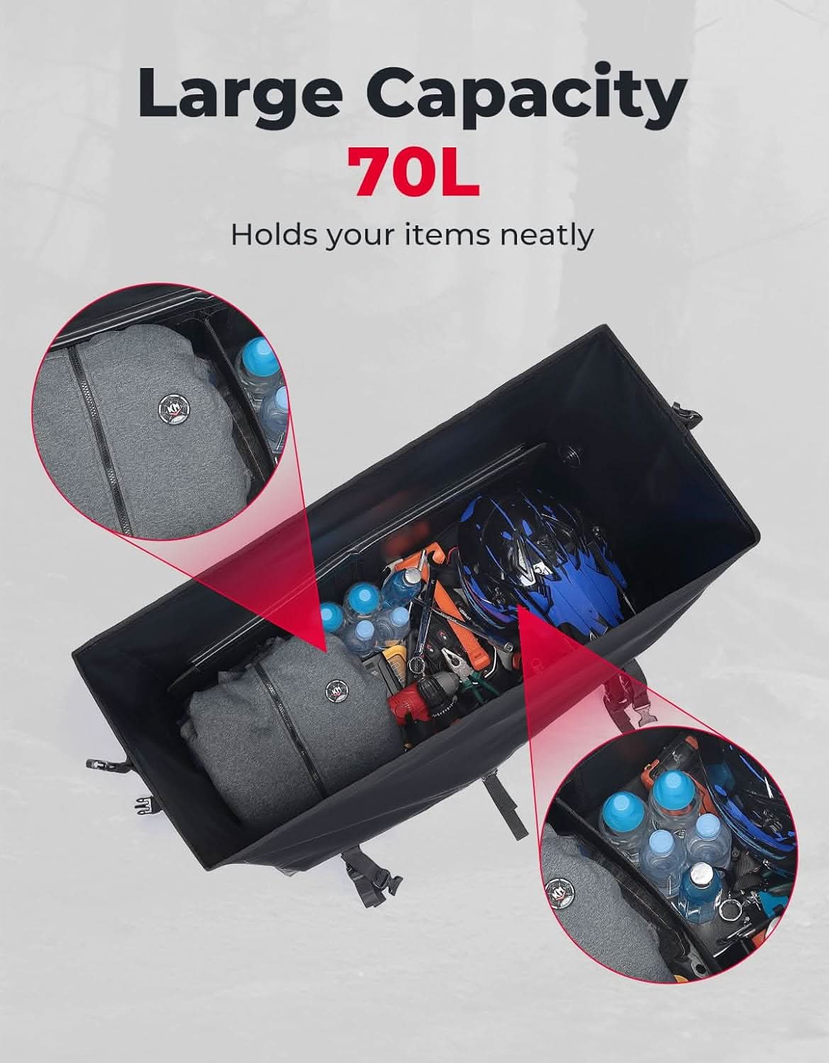 ATV Dry Bag, PVC Universal Storage Bag, 70L Waterproof - Image 3