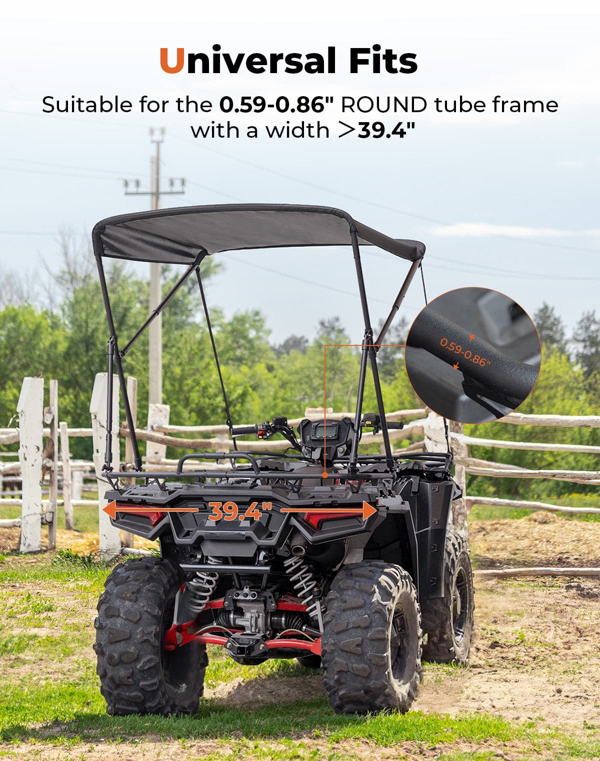 ATV Foldable Sunshade for Outlander CForce Fourtrax Sportsman - Image 6