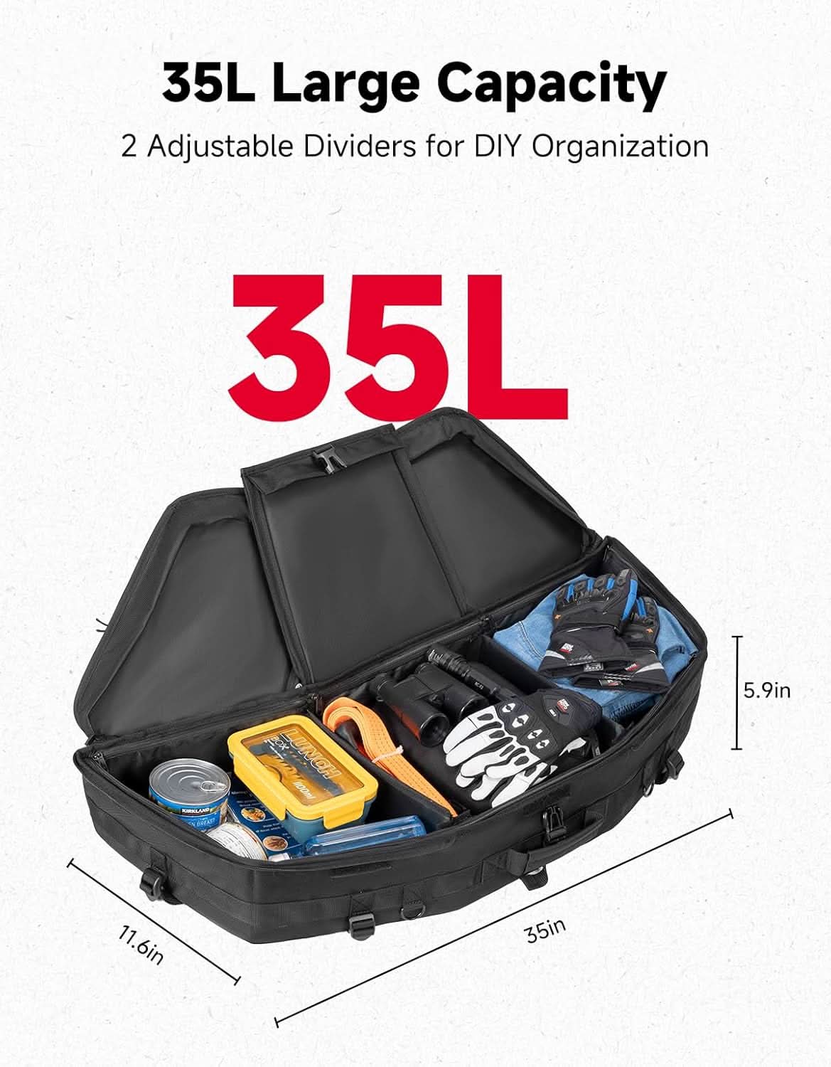 ATV Front Rear Rack Bag for Polaris Sportsman / Ranger / RZR , Can-Am - Image 4