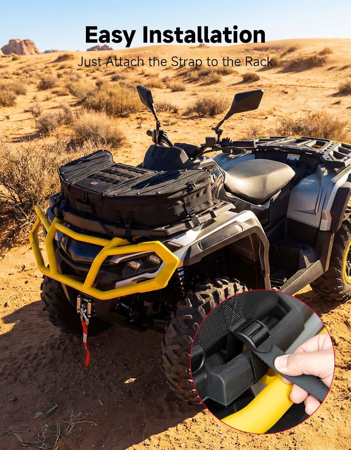 ATV Front Rear Rack Bag for Polaris Sportsman / Ranger / RZR , Can-Am - Image 7