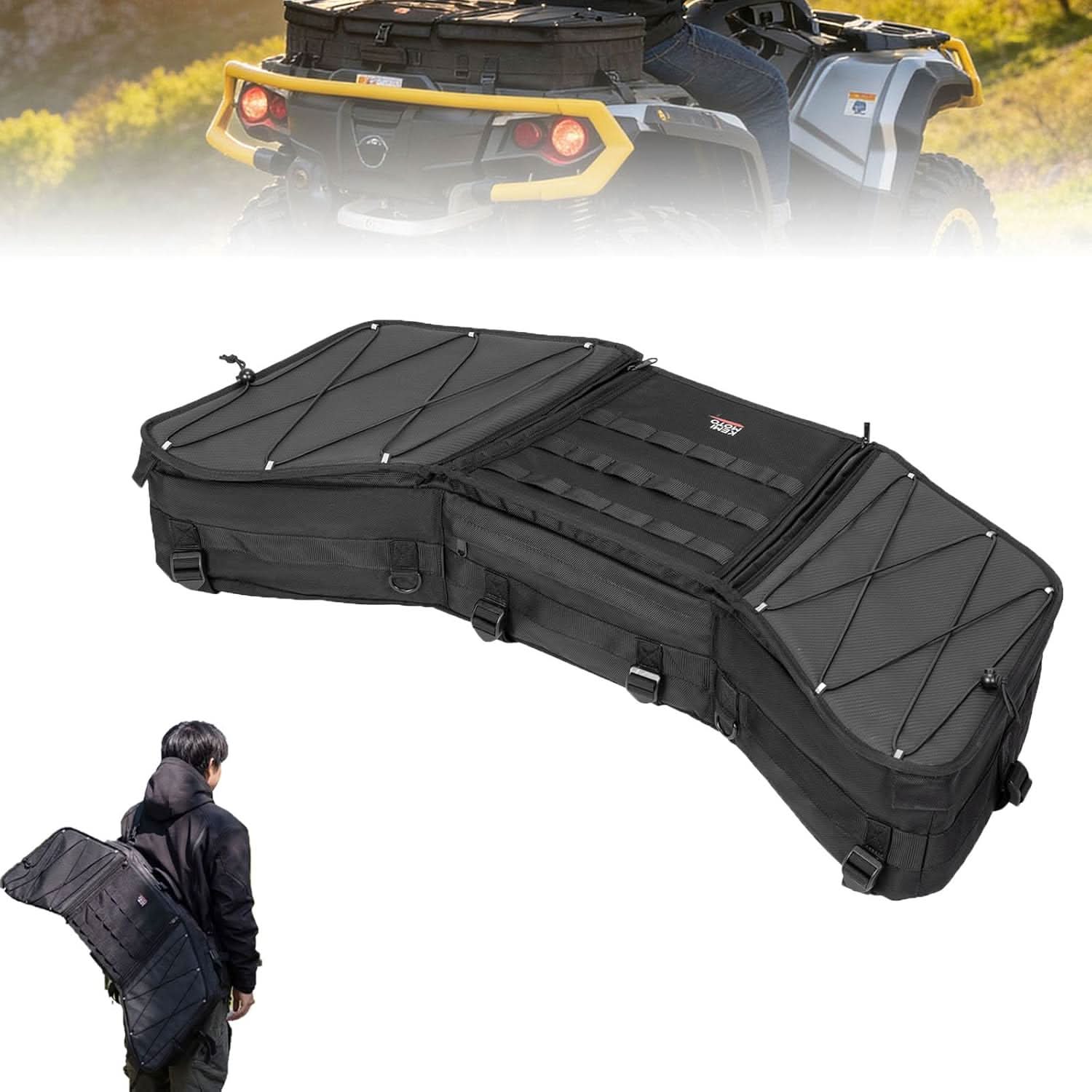 ATV Front Rear Rack Bag for Polaris Sportsman / Ranger / RZR , Can-Am - Image 9