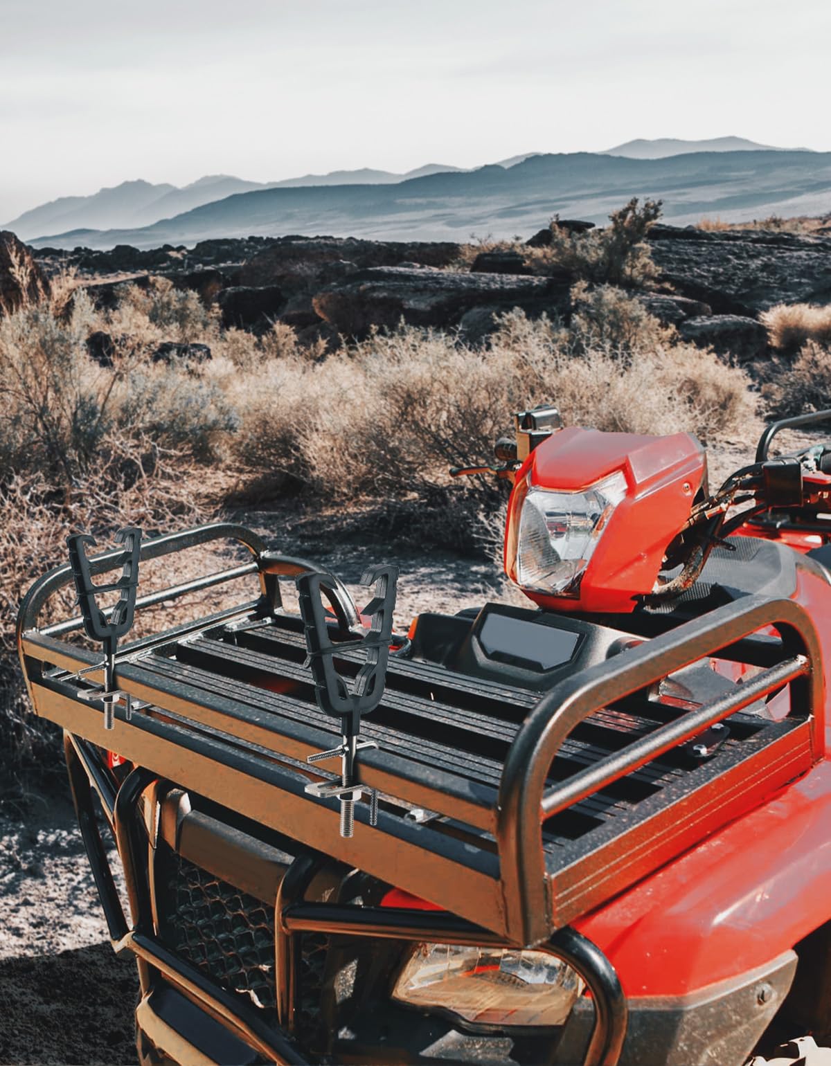 ATV Gun Mount with Rubber Straps for 0.79"-1.97" Square Tube - Image 7