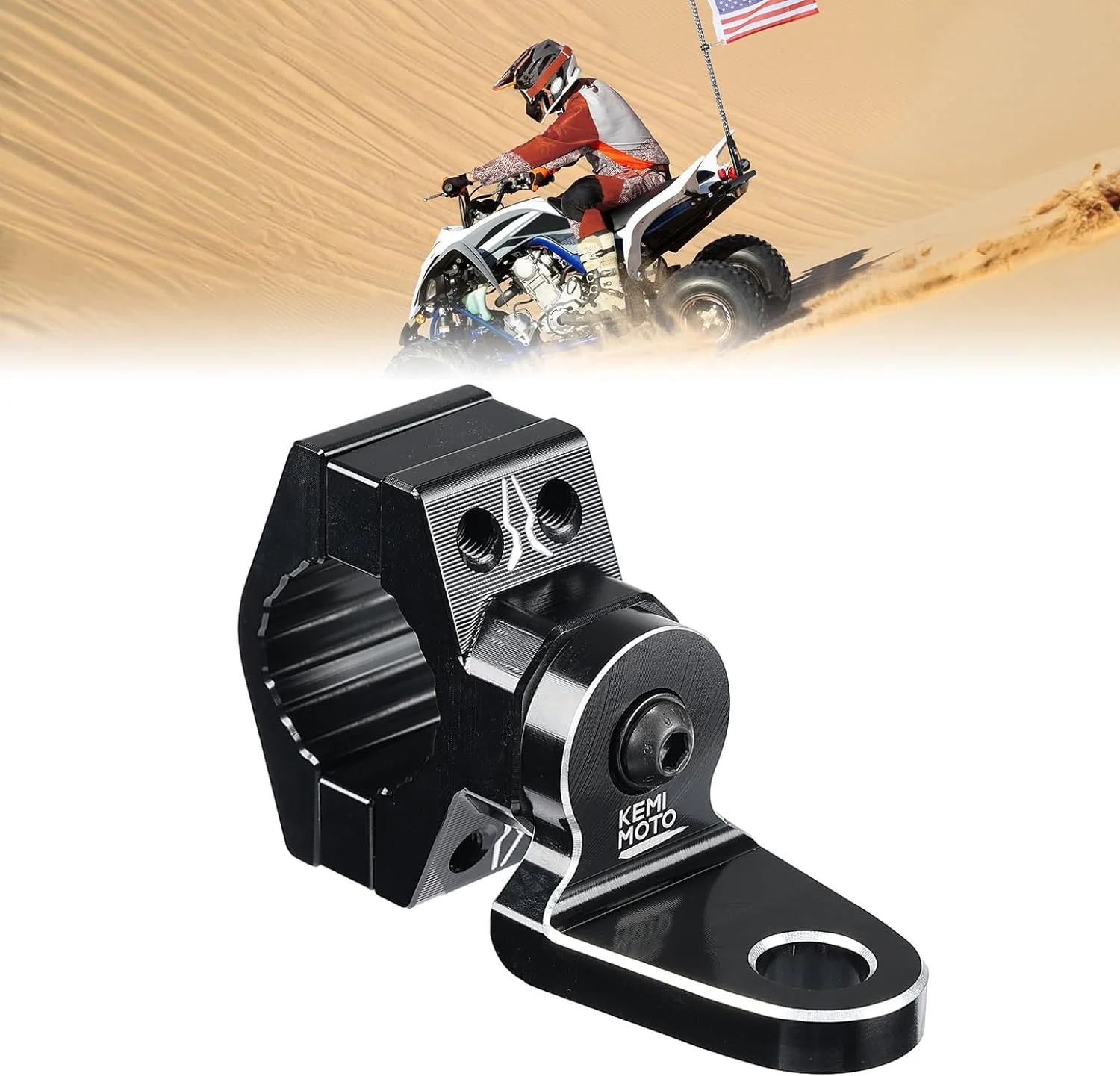 ATV Whip Light Flag Mount Bracket for 7/8"-9/8" Rack Bar - Image 9
