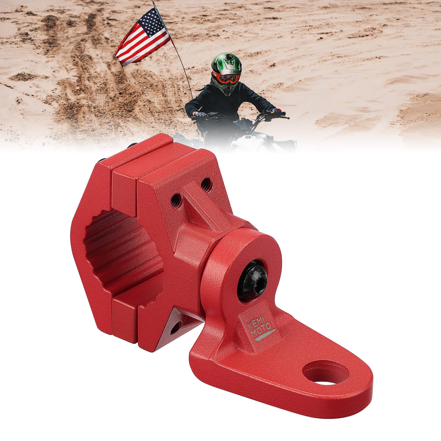 ATV/ UTV Whip Light / Flag Mounting Bracket for 7/8"-9/8" Handlebar Rack Bars - Image 10
