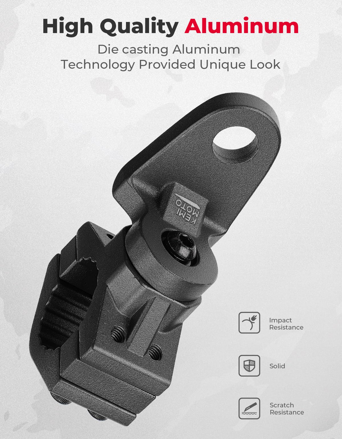 ATV/ UTV Whip Light / Flag Mounting Bracket for 7/8"-9/8" Handlebar Rack Bars - Image 6