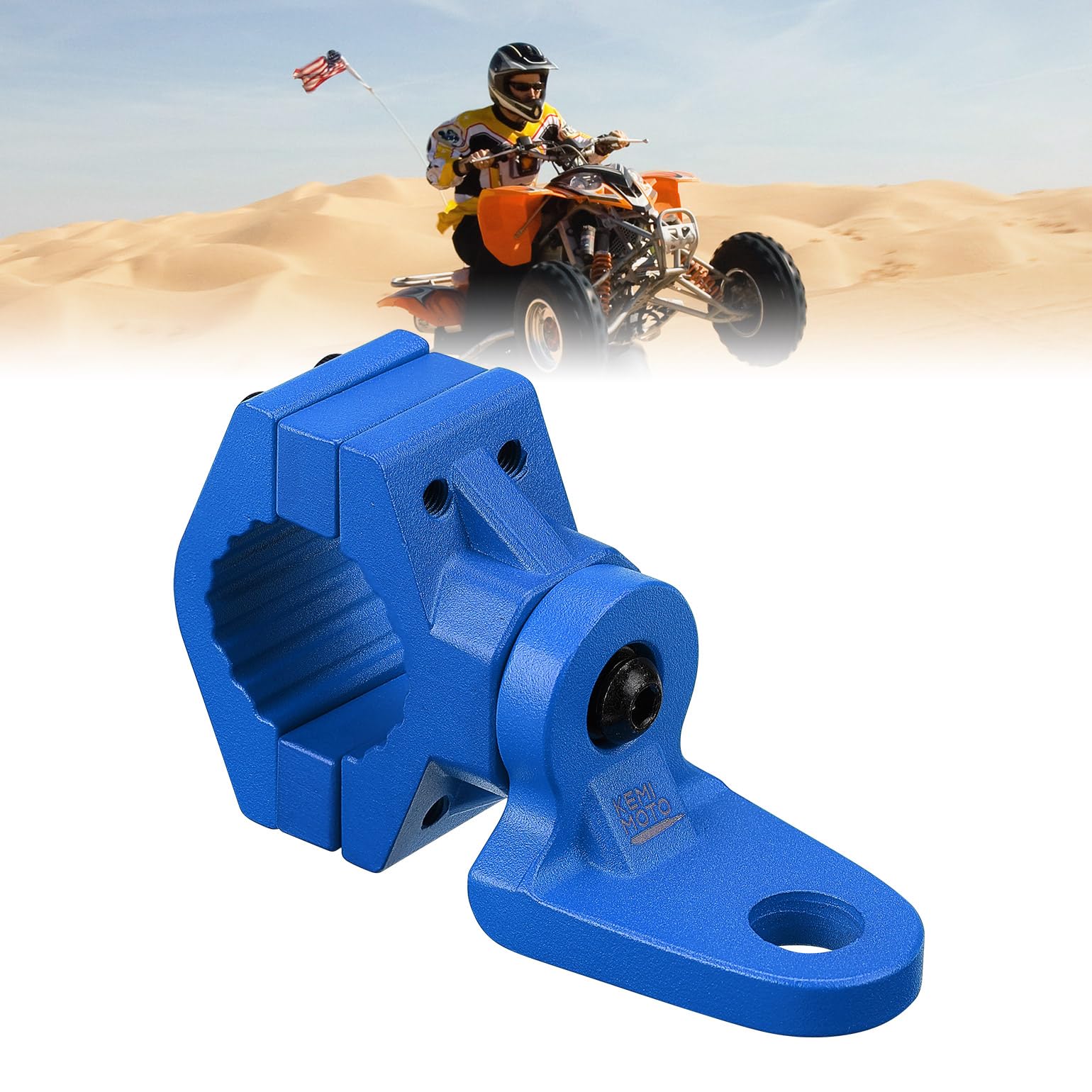 ATV/ UTV Whip Light / Flag Mounting Bracket for 7/8"-9/8" Handlebar Rack Bars - Image 9
