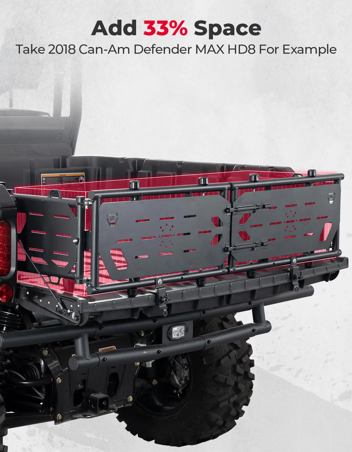 Heavy-Duty Bed Extender for Can-Am Defender HD10|9|8|7|5 - Image 2