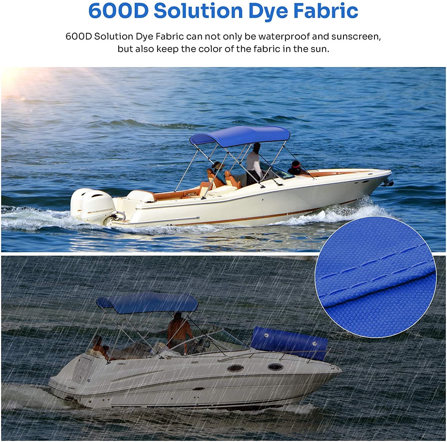 3 Bow Bimini Top for Boat - Image 4