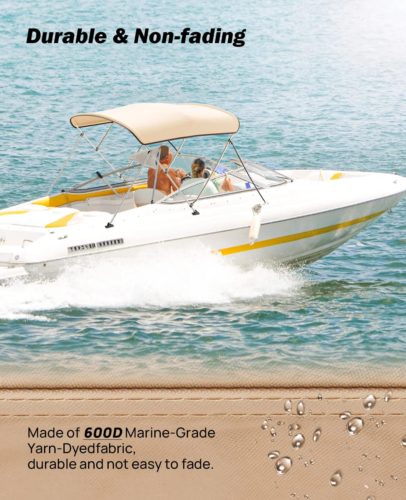 3 Bow Bimini Top for Boat - Image 8