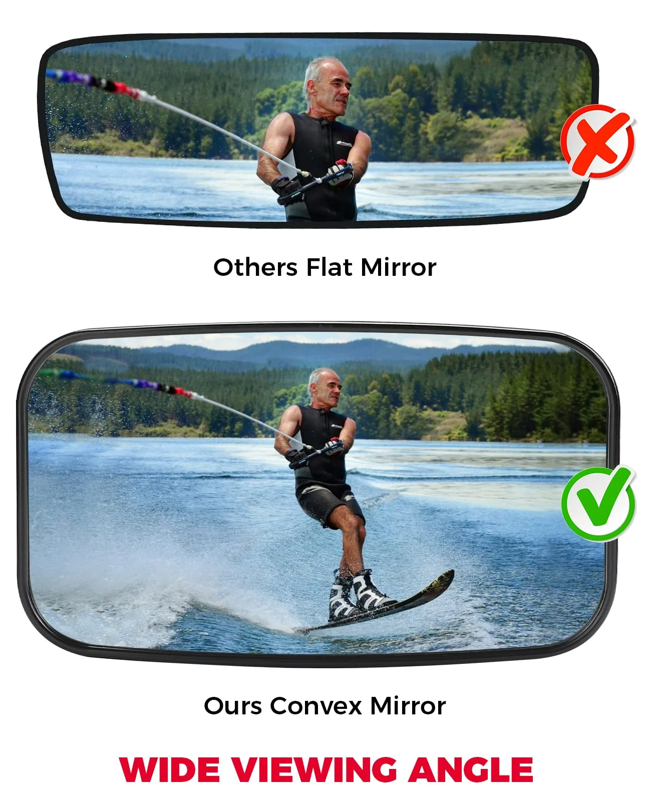 Boat Universal 4x8 Inches Rear View Mirrors - Image 2