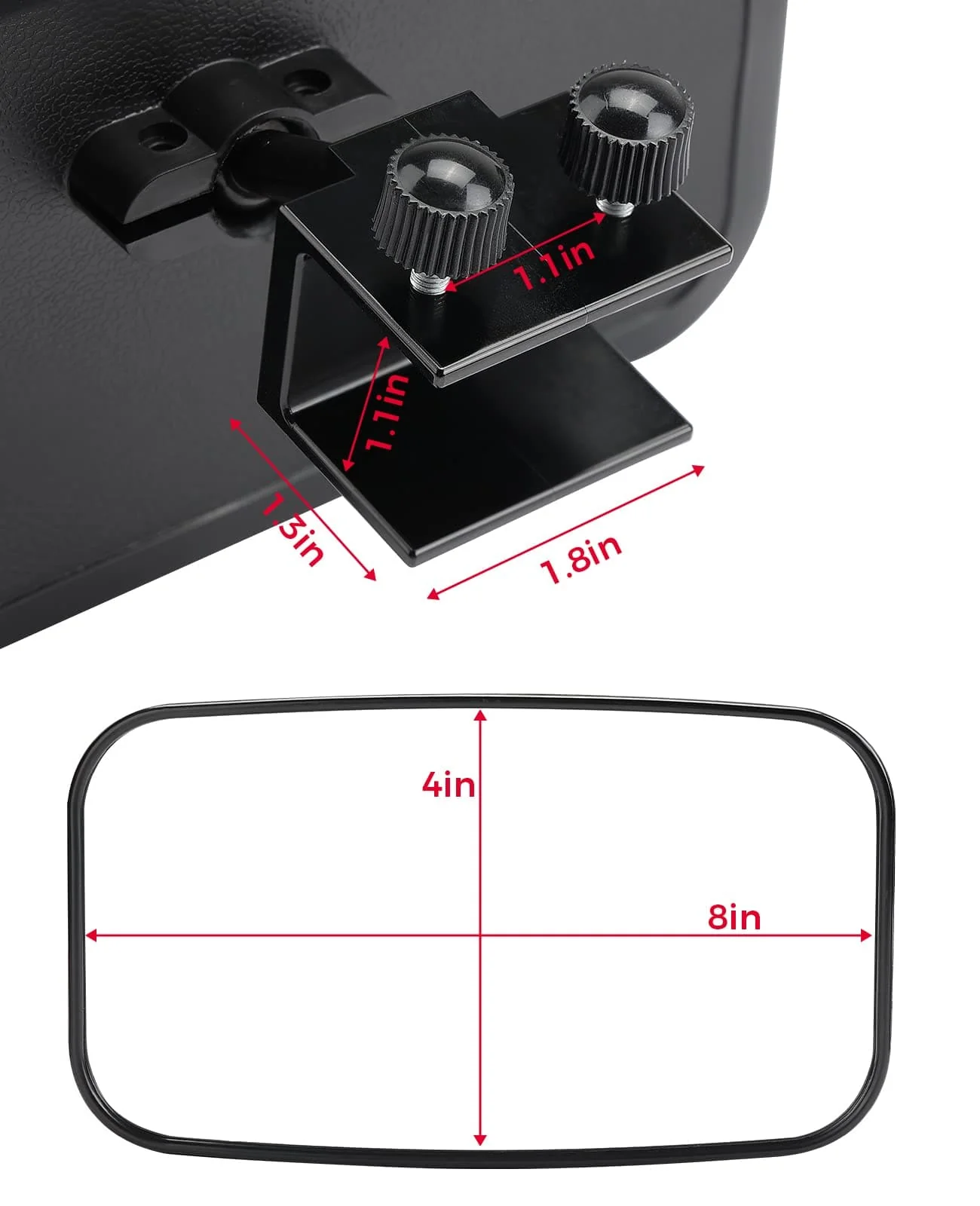 Boat Universal 4x8 Inches Rear View Mirrors - Image 4
