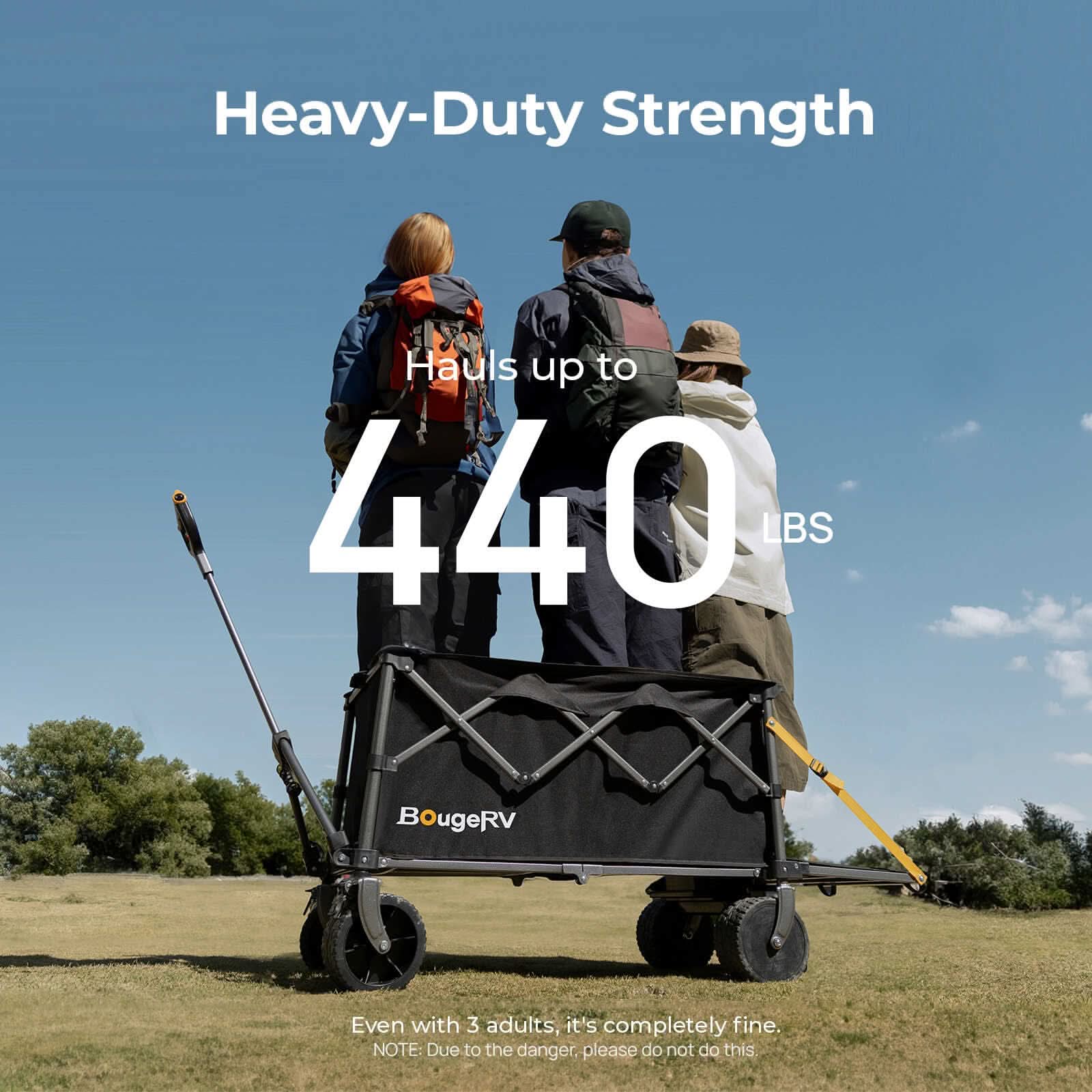 BougeRV Electric Foldable Utility Camping Wagon with Power Bank - Image 5