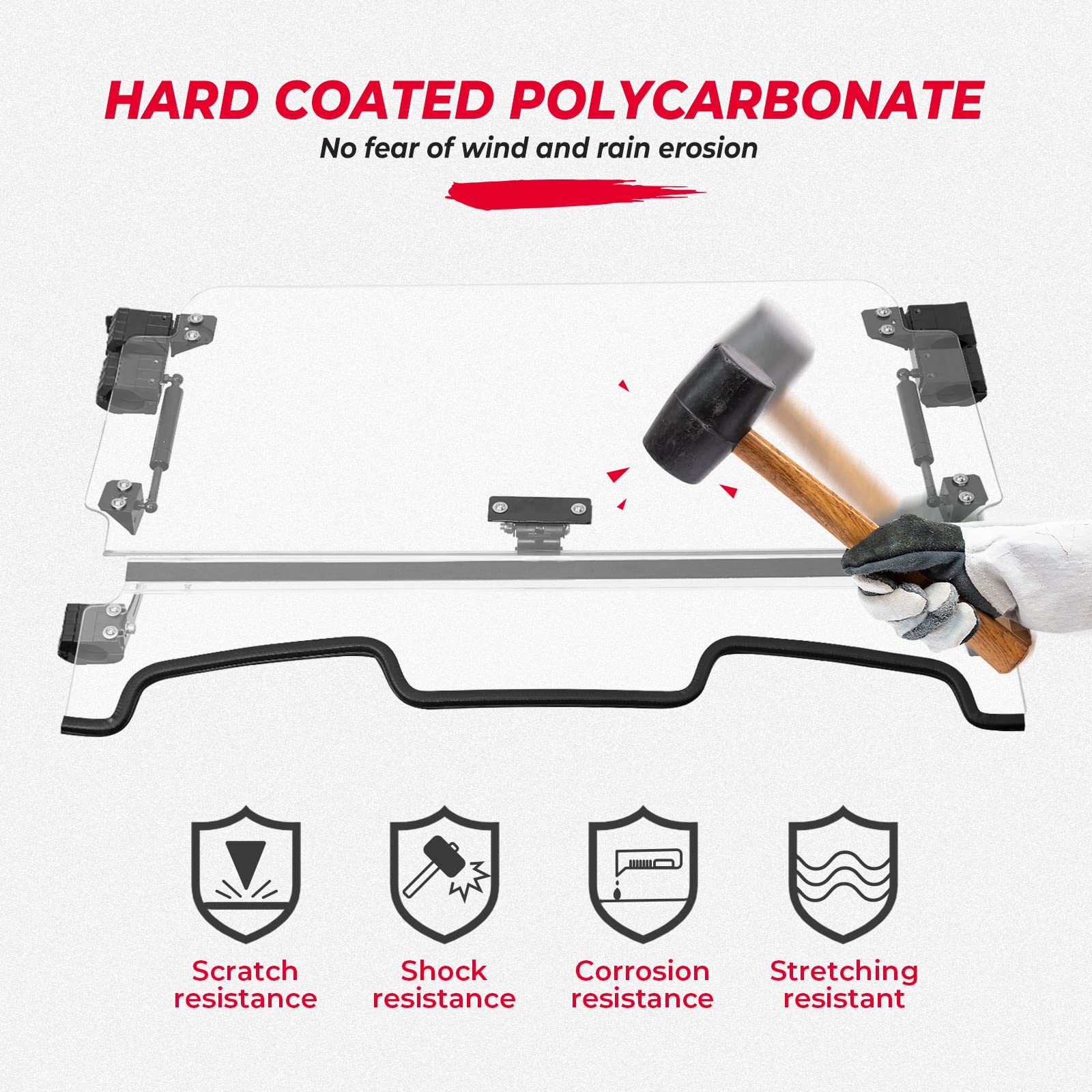 Cab Enclosures 2 Soft Upper Doors 3-IN-1 Flip Windshield for Polaris RZR XP 1000 - Image 7