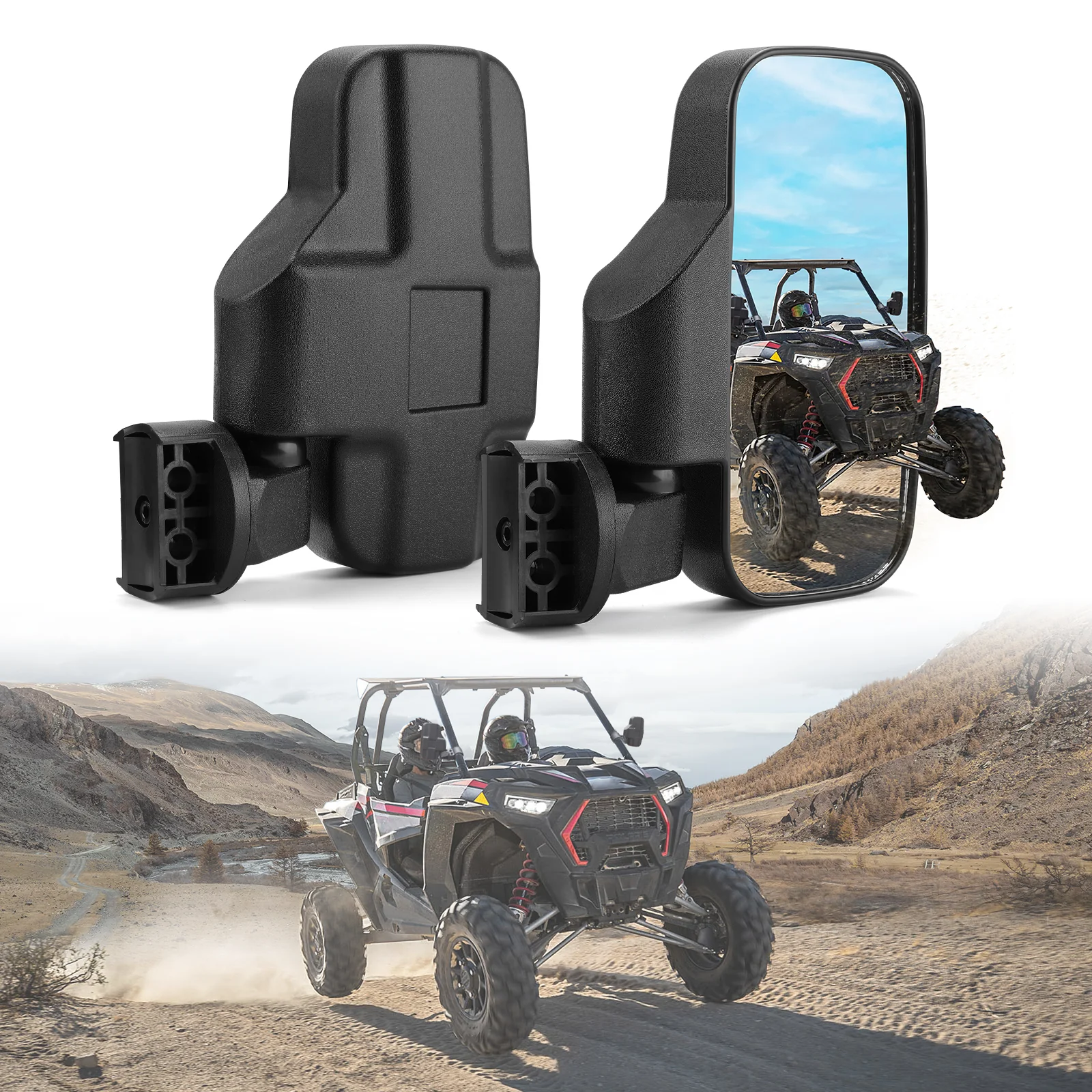 Cab Pack Center Seat Bag and Side View Mirror for Polaris RZR - Image 3