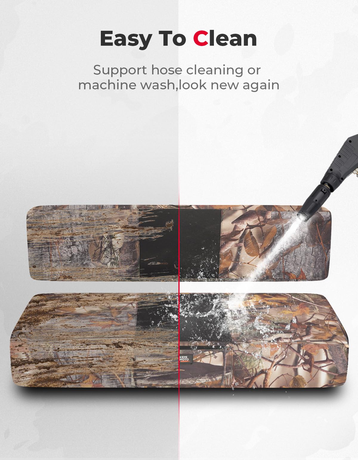 Camo Bench Seat Cover for Kawasaki Mule 610 600 600D - Image 5