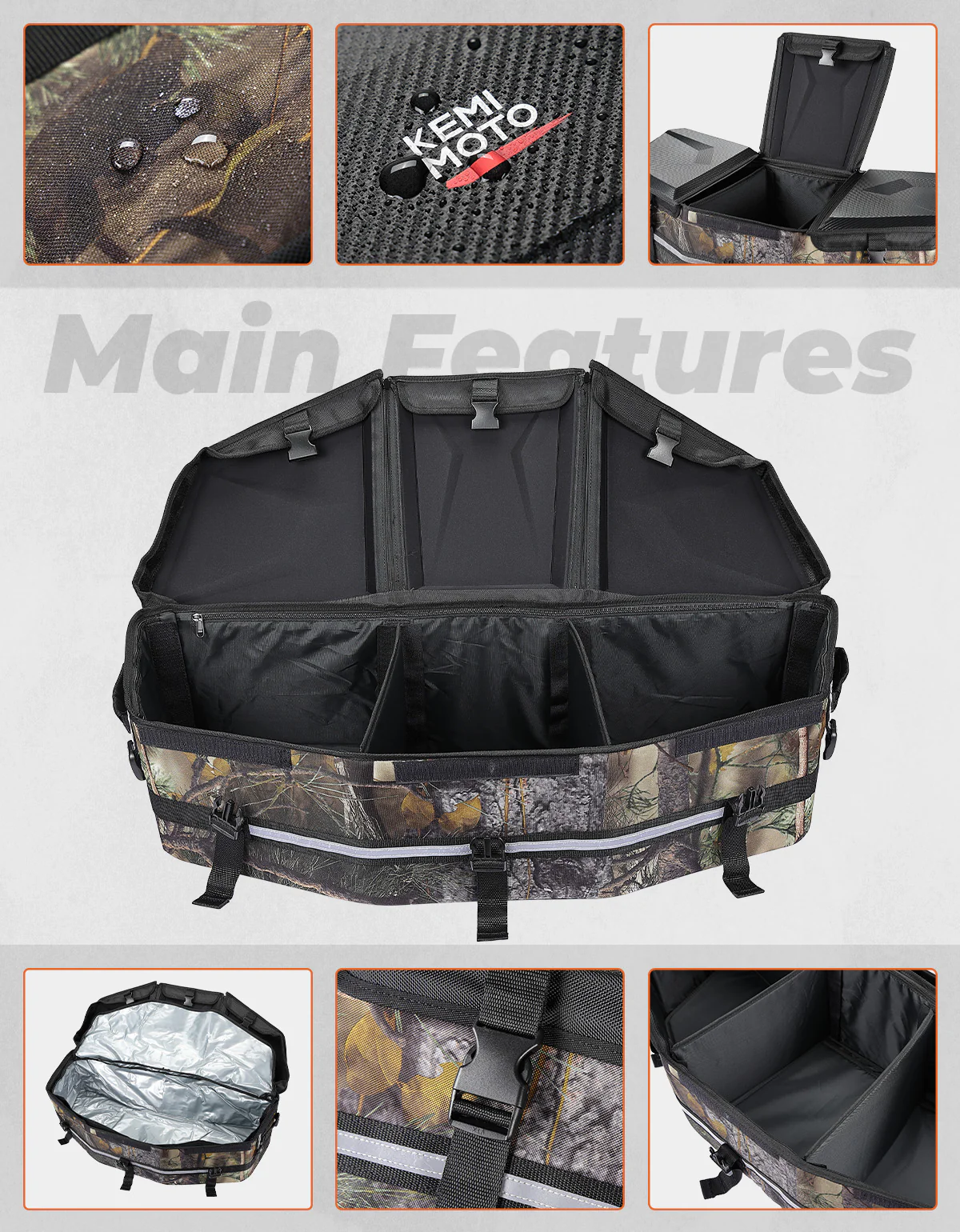 Camo Rear Storage Bag for Can-Am Maverick X3/MAX - Image 8