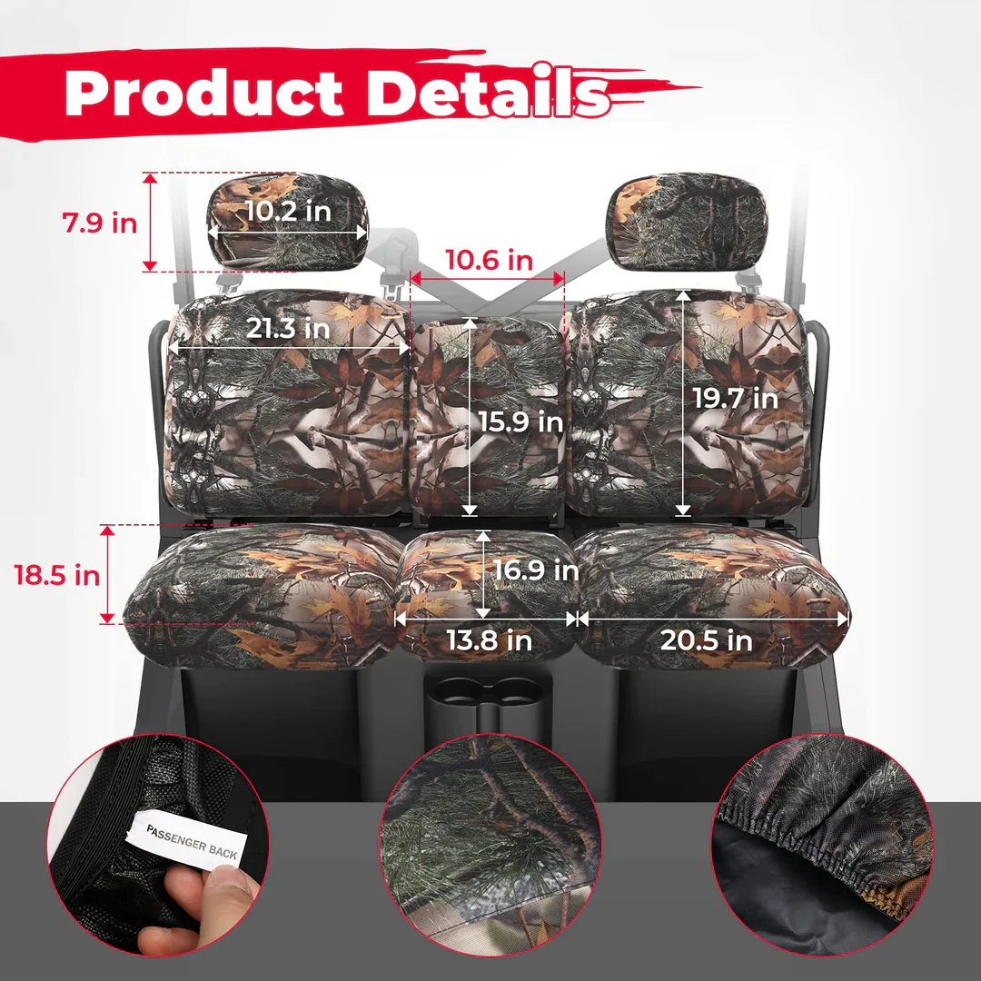 Camouflage Seat Cover & TPE Floor Mats for Can-Am Defender HD7|8|9|10 - Image 6