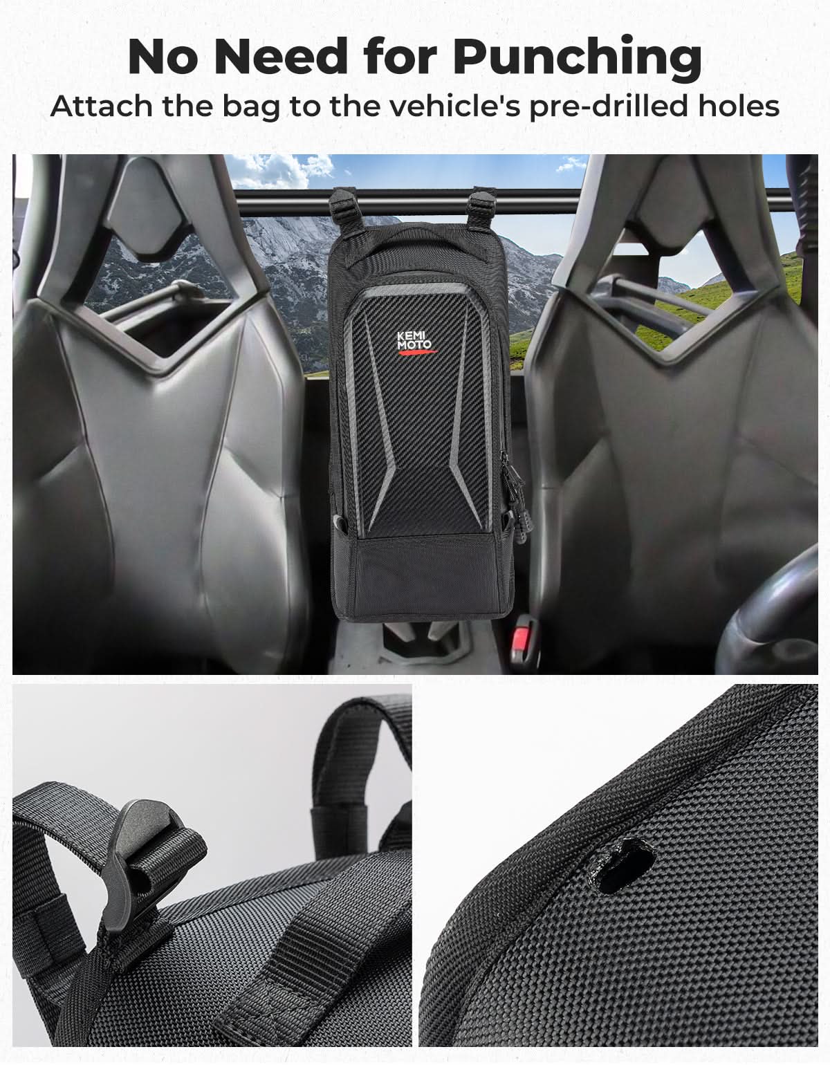 Can-Am Commander / Maverick Trail / Maverick Sport Center Console Storage Bag（2011–2023） - Image 8