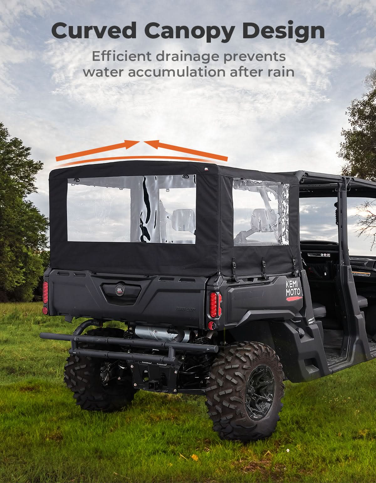 UTV Soft Cargo Camper Bed Cover for Can-Am Defender - Image 3