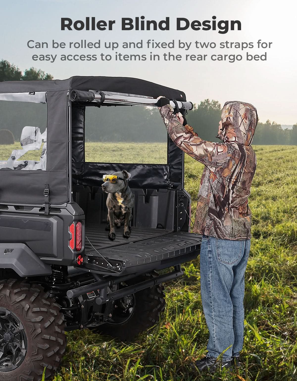 UTV Soft Cargo Camper Bed Cover for Can-Am Defender - Image 6